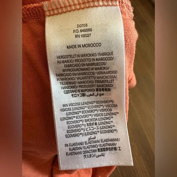 BODEN Gathered Jersey Midi Dress size 12R Kumquat Orange  
Style D0703-BGR - Picture 4 of 10